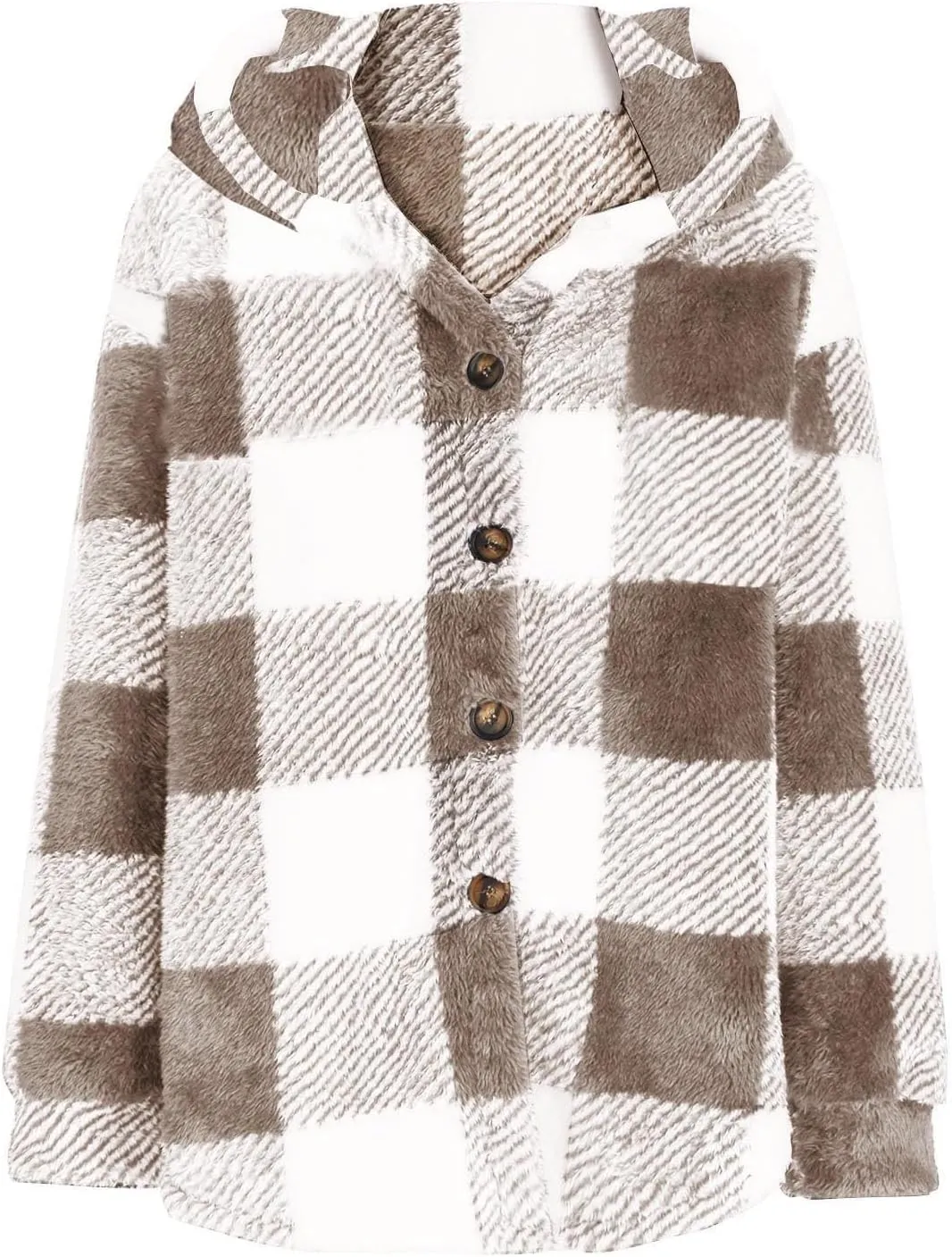 Fleece Jackets for Women 2024 Winter Full Zip Hooded Jacket Plus Size Fuzzy Coats with Pockets Casual Warm Coats