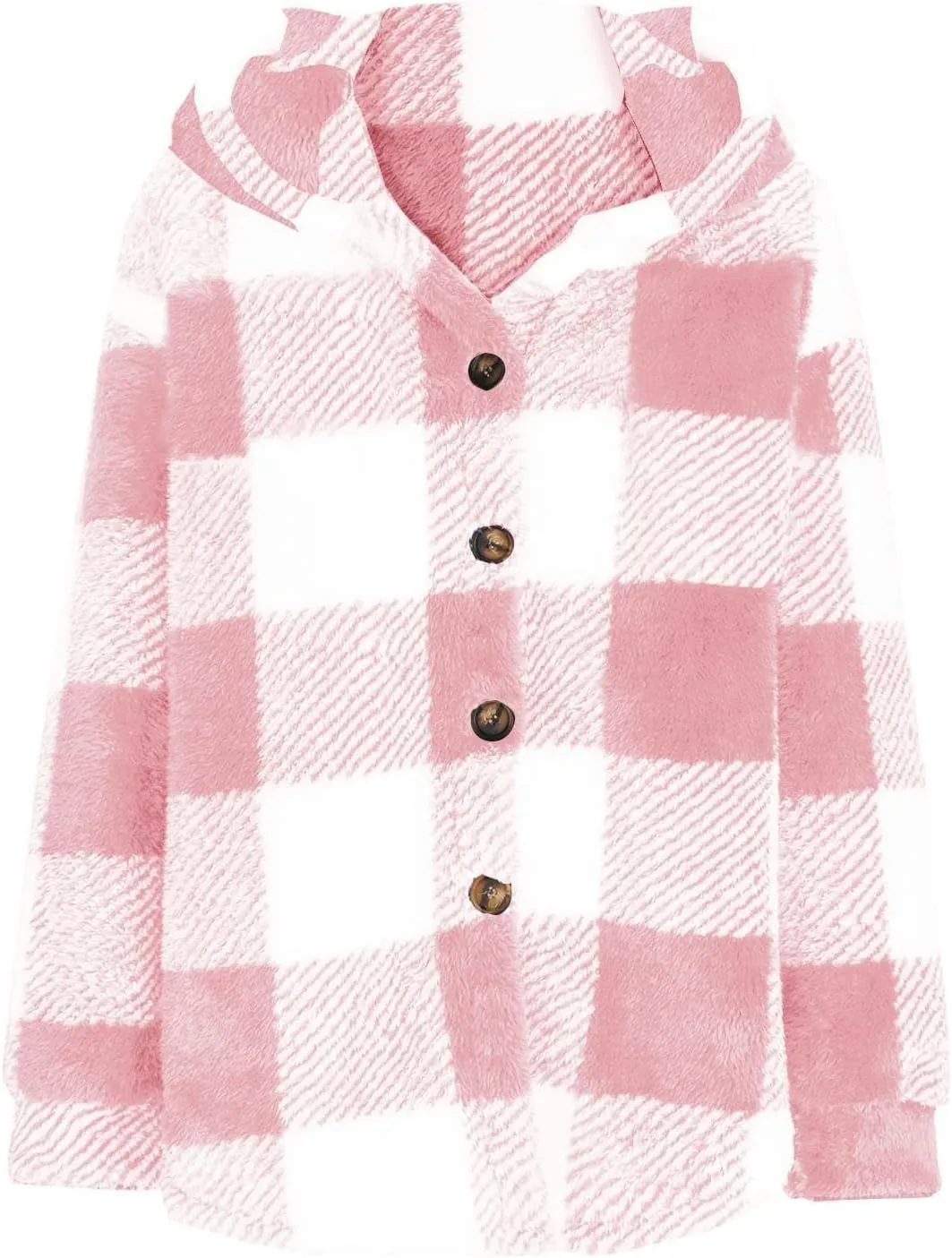 Fleece Jackets for Women 2024 Winter Full Zip Hooded Jacket Plus Size Fuzzy Coats with Pockets Casual Warm Coats