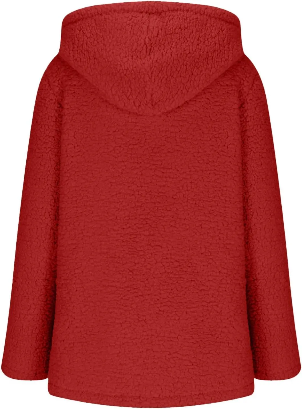 Fuzzy Fleece Jacket Hoodies for Women Winter Long Sleeve Hoodie Coat Fall Jackets Plus Size Button Plush Cardigan