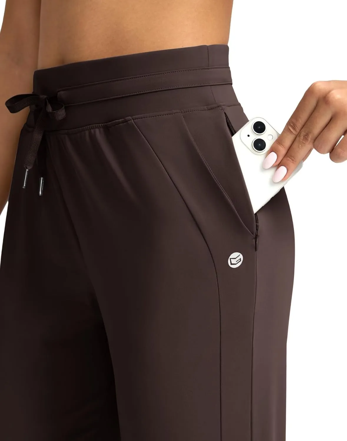 G Gradual Women's Joggers Pants with Zipper Pockets High Waisted Athletic Tapered Sweatpants for Women Workout Lounge