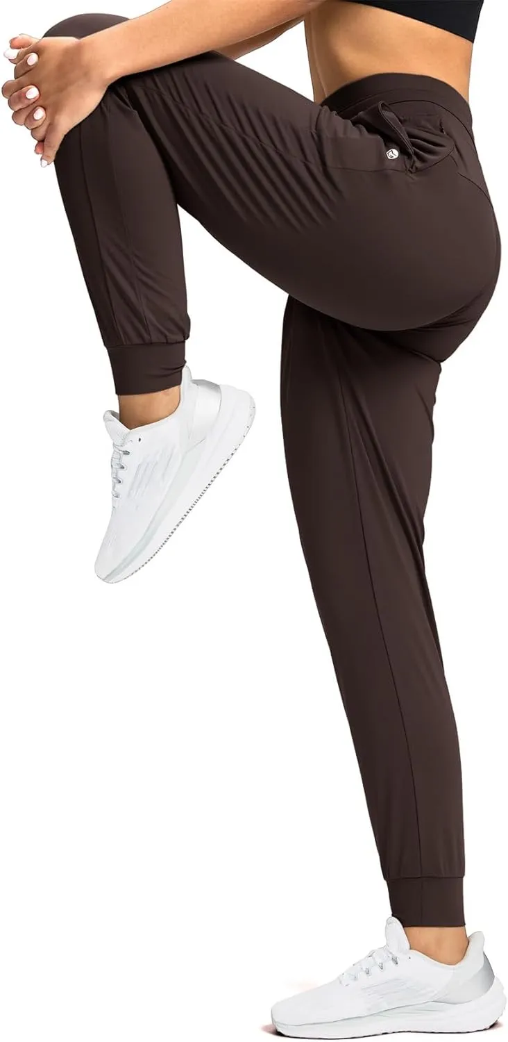 G Gradual Women's Joggers Pants with Zipper Pockets High Waisted Athletic Tapered Sweatpants for Women Workout Lounge