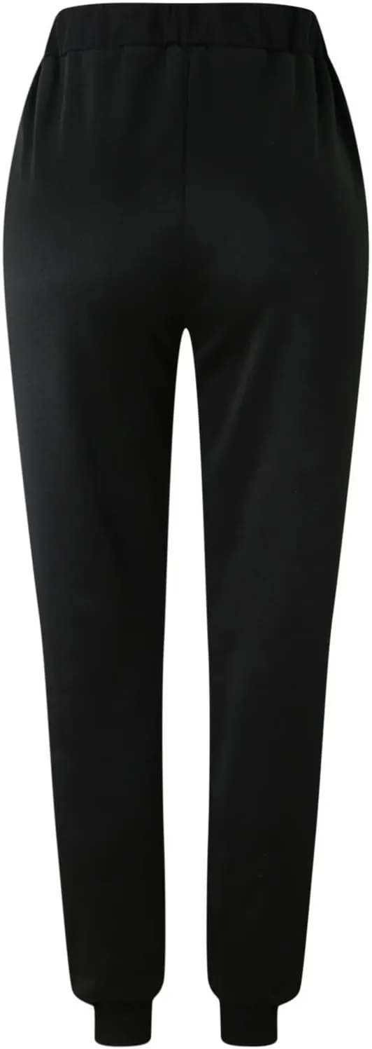 He Keeps Me Safe Fashion Sweatpants for Women 2023 High Waisted Fleece Lined Joggers Drawstring Running Workout Lounge Pants