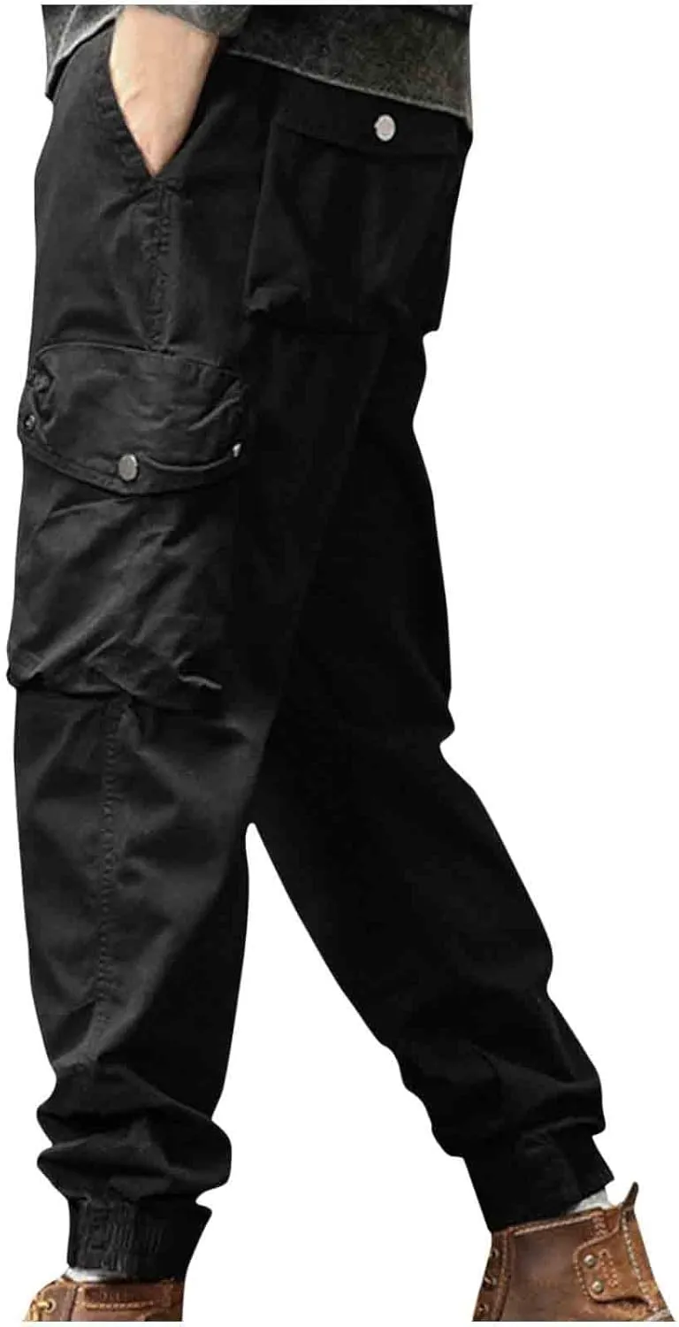 Hiking Pants Men Water Resistant Tactical Pants Lightweight Military Pant Outdoor Work Cargo Pants Multi-Pocket
