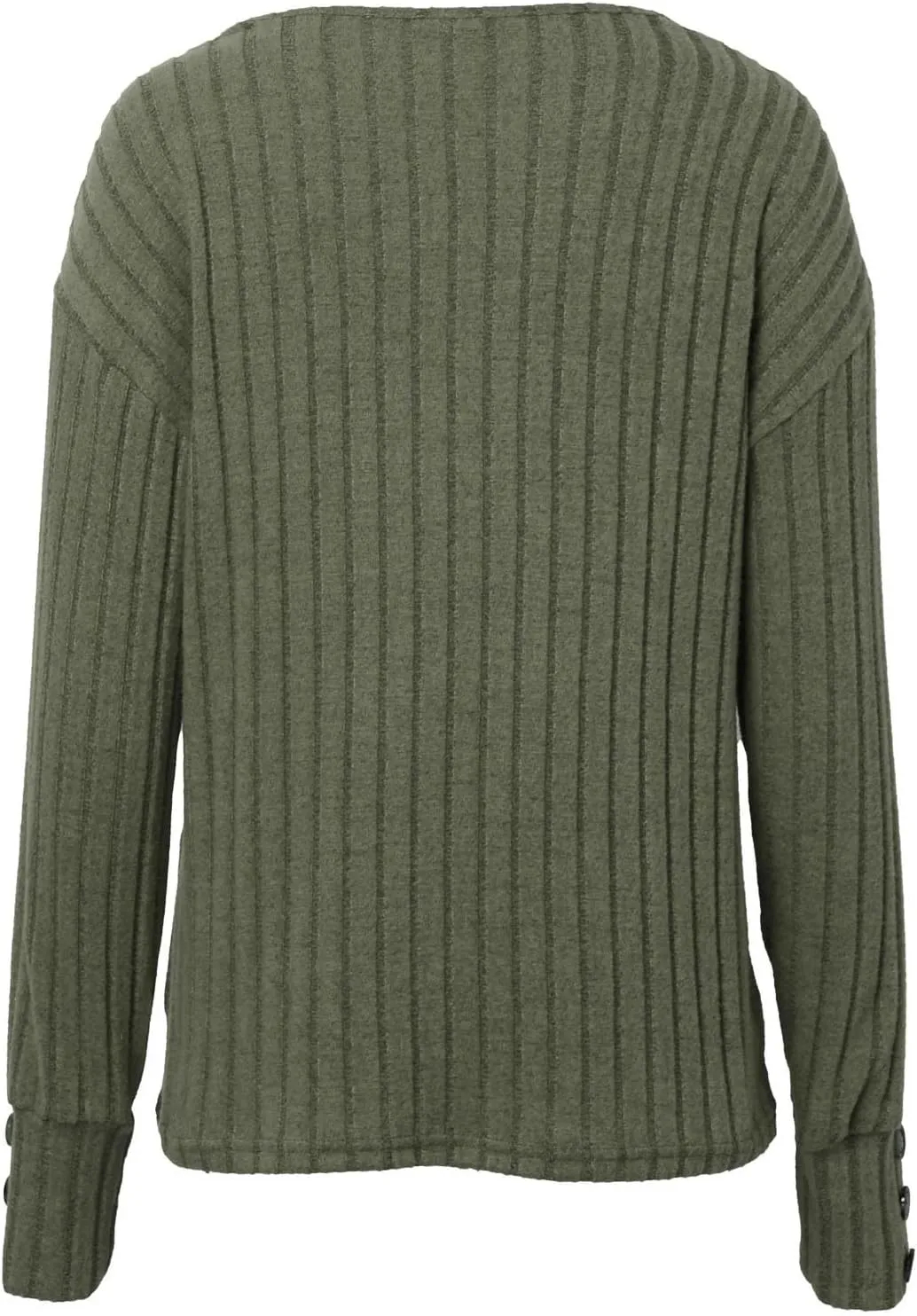 iLH Sweaters for Women 2024 Long Sleeve Ribbed Knit Sweater Casual V Neck Shirts Lightweight Loose Trendy Tunic Tops