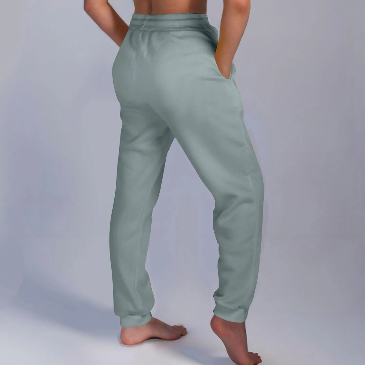 Jogger Sweatpants Women Baggy Comfy Elastic High Waisted Fleece Sweatpants Outdoor Workout Joggers w/Pockets