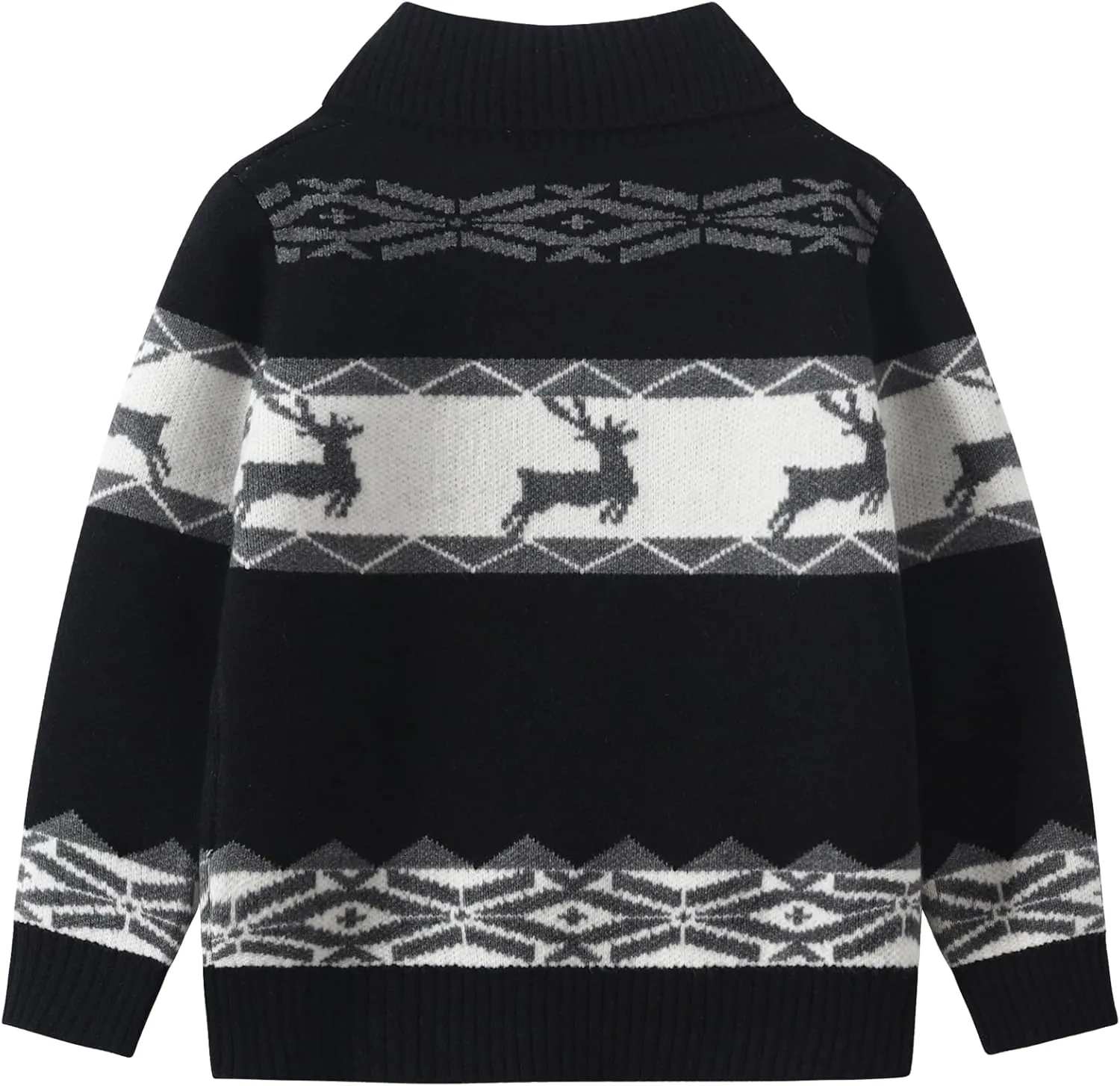 Kids Boys Girls Christmas Cardigans Ugly Xmas Sweaters Reindeer Snowflake Shawl Collar Knitted Cardigan Sweater