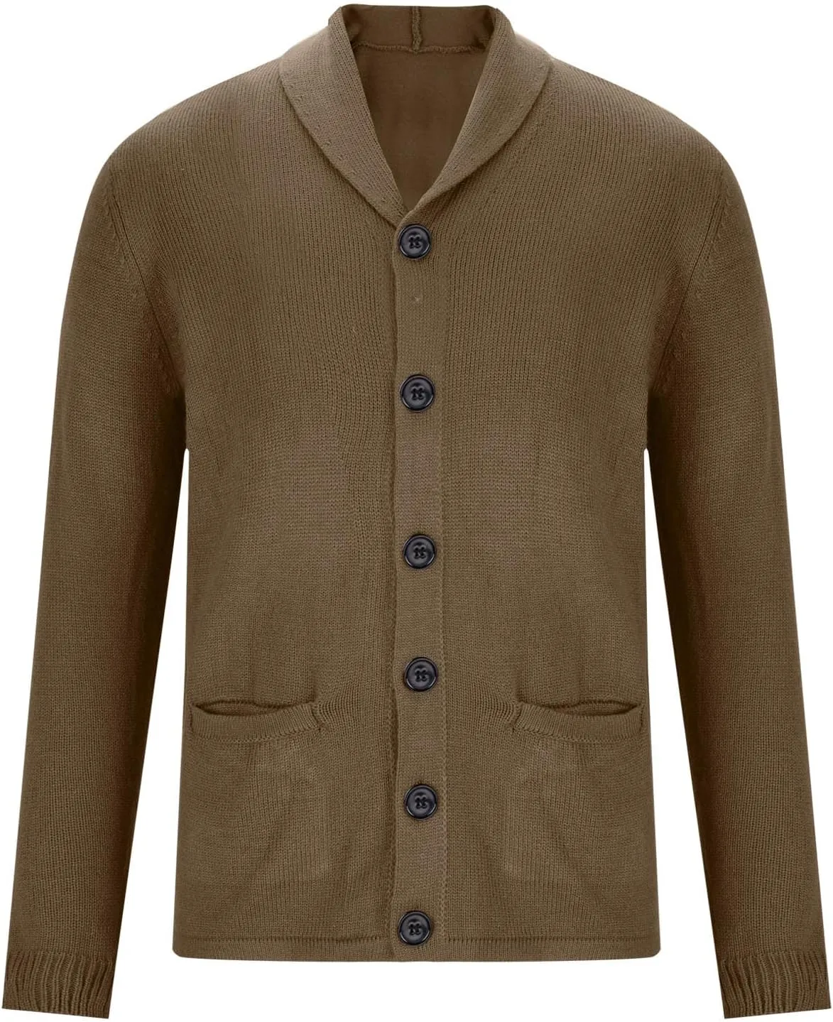 Knit Cardigan Sweaters for Men Open Front Cardigan Button Down Sweater Turn Down Collar Sweater Casual Cardigan