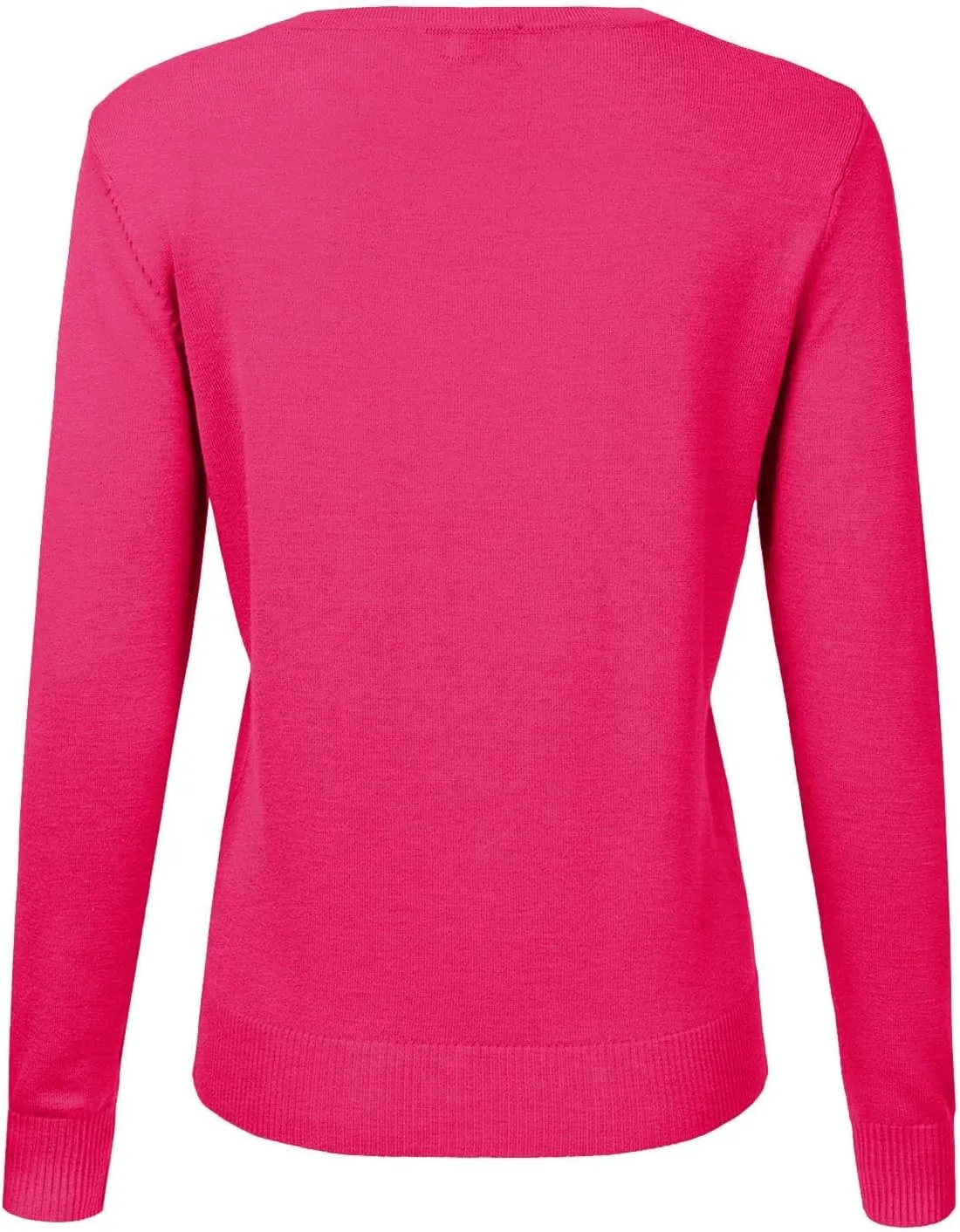 Ladies Button Round Neck Long Sleeve Soft Knitted Cardigan Sweater Women Cardigans for Women Plus Size Pockets