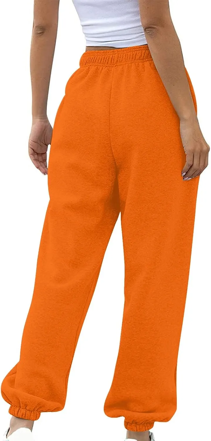 LCMTWX Baggy Womens Joggers Sweatpants Women Jogger Pants Jogging Pants with Pockets Joggers Pants Elastic High