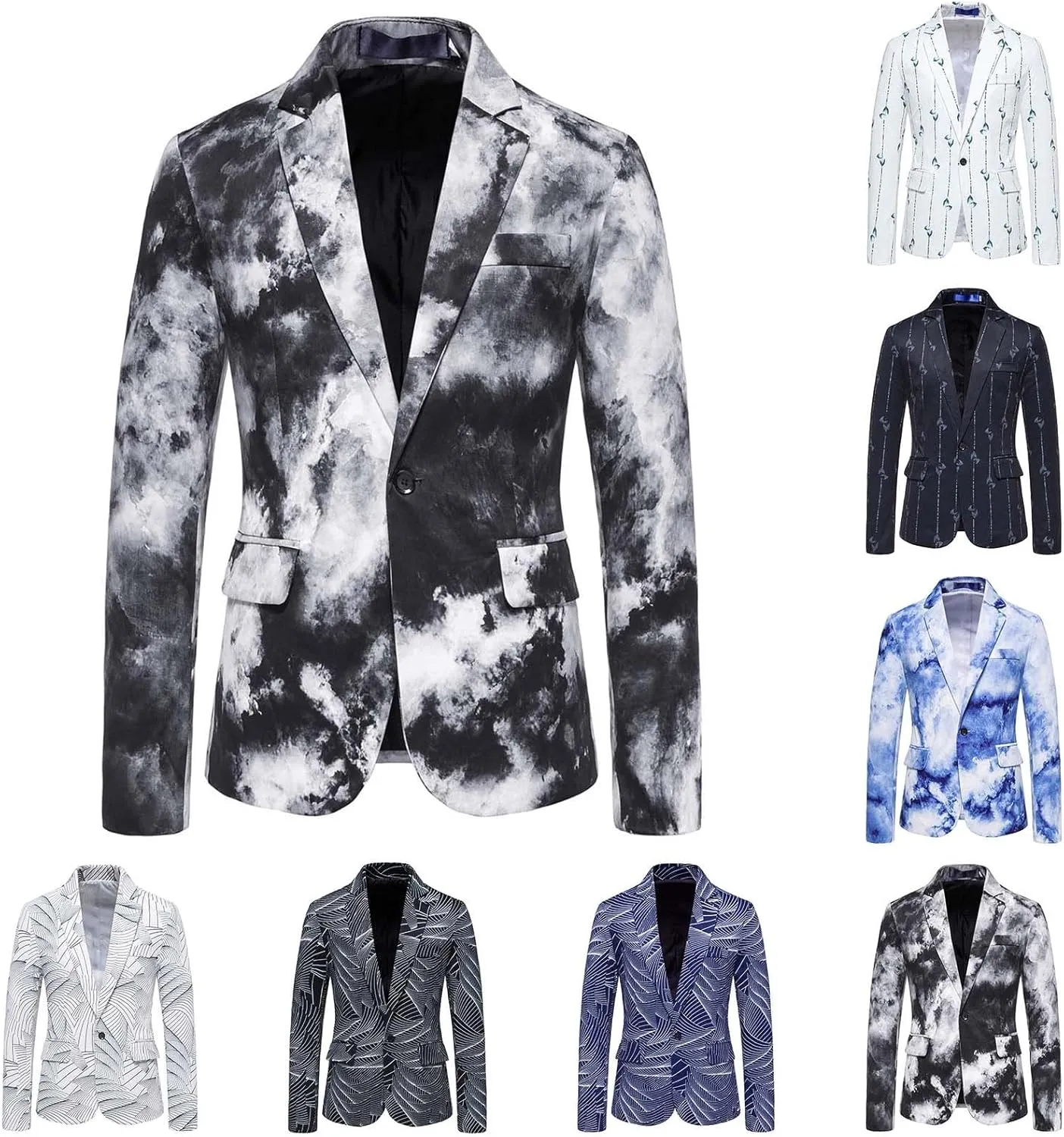 LCMTWX Blazers for Men Button Top Men's Casual Fit Suit One Jacket Charm Coat Sequin Party Men's Coats Jackets Mens Suit