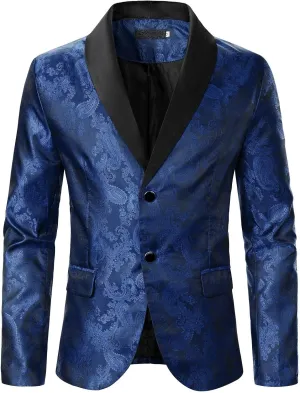 LCMTWX Blazers for Men Button Top Men's Casual Fit Suit One Jacket Charm Coat Sequin Party Men's Coats Jackets Mens Suit
