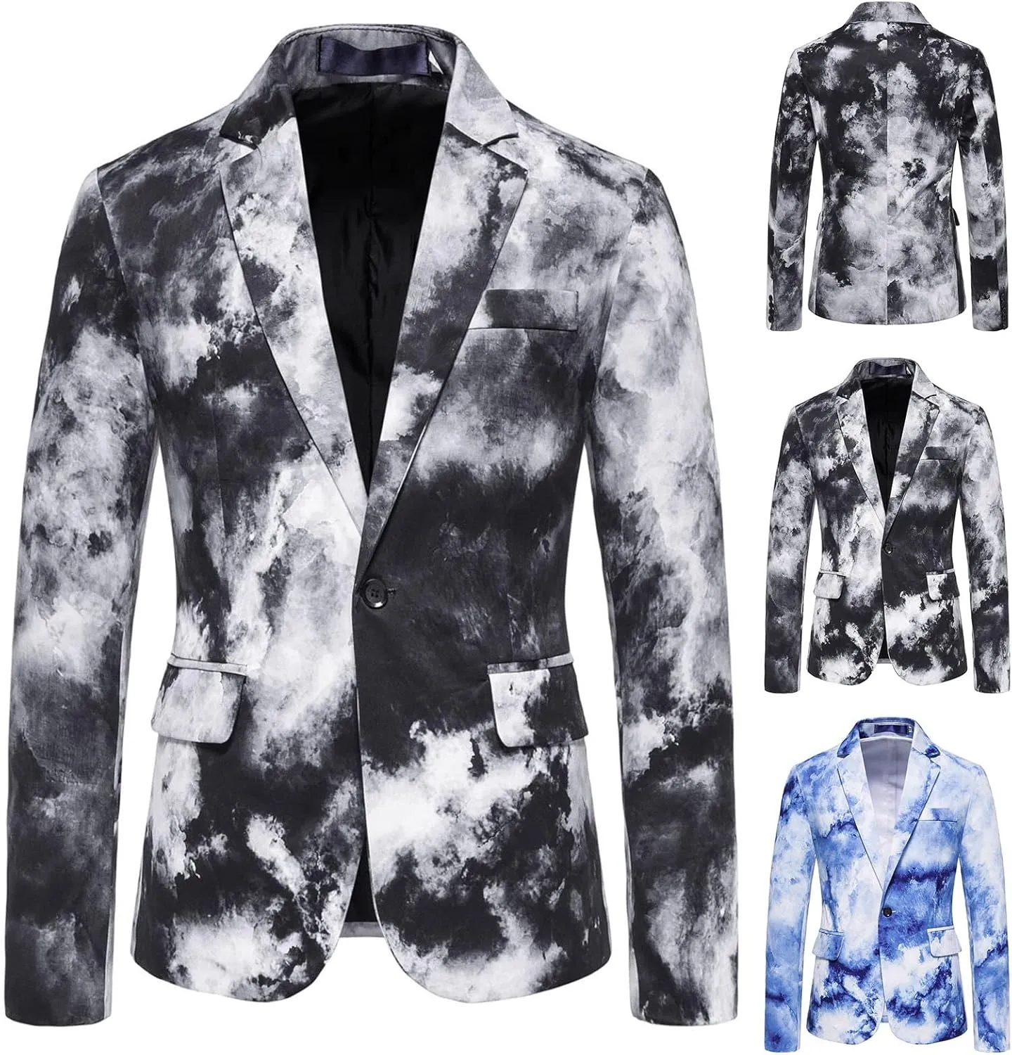 LCMTWX Blazers for Men Button Top Men's Casual Fit Suit One Jacket Charm Coat Sequin Party Men's Coats Jackets Mens Suit