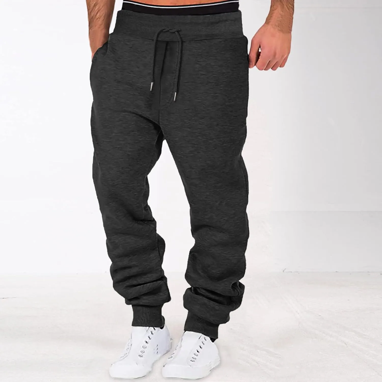 LCMTWX Joggers Pants Man Pants Casual Jogging Sports Elastic with Pockets Men's Men's Pants Straight Leg Joggers