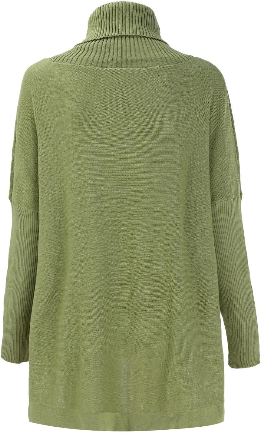 LCMTWX Women's Oversized Sweaters 2023 Long Sleeve Turtleneck Sweater Casual Long Sleeve Crewneck Fashion Fall Clothes