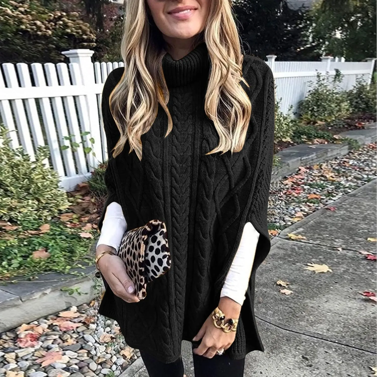 LCMTWX Women's Oversized Sweaters 2023 Long Sleeve Turtleneck Sweater Casual Long Sleeve Crewneck Fashion Fall Clothes