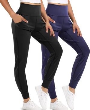 LEINIDINA Women’s Jogger Pants High Waisted Sweatpants with Pockets Tapered Casual Lounge Pants Loose Track Cuff Leggings