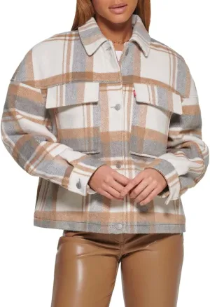 Levi's womens Wool Blend Shorty Shirt Jacket
