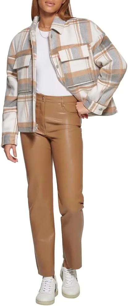 Levi's womens Wool Blend Shorty Shirt Jacket