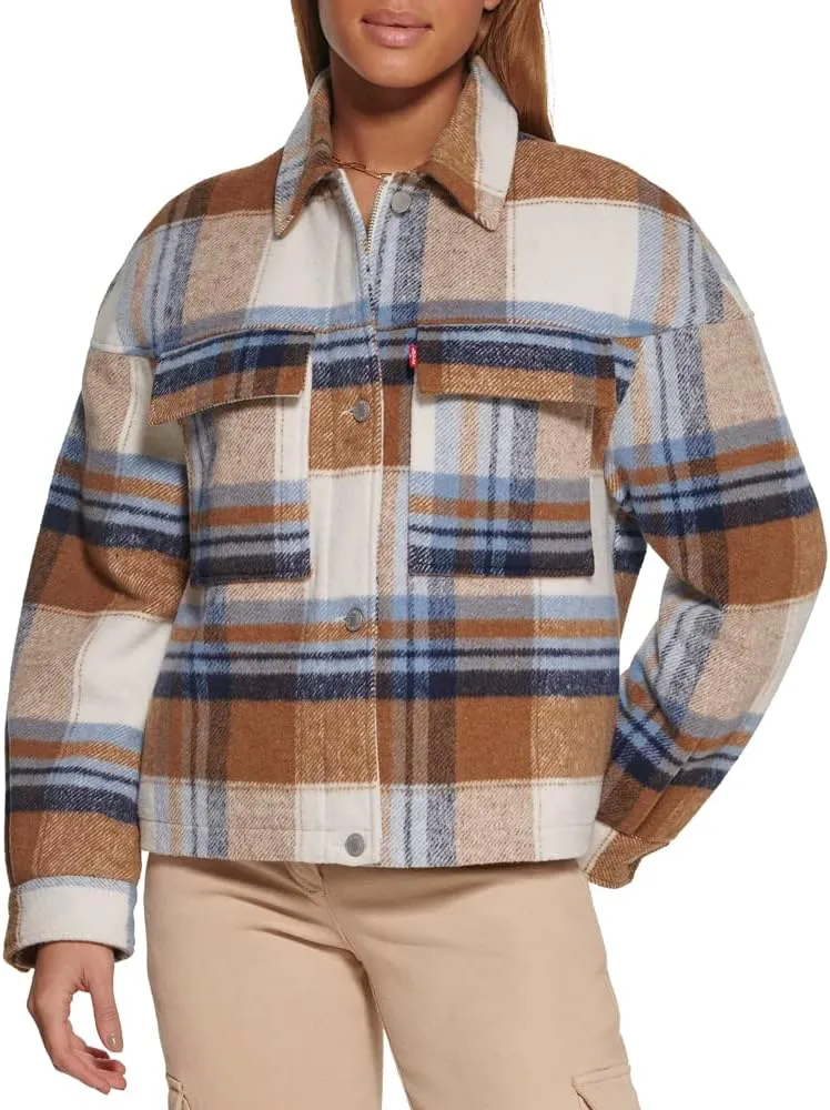 Levi's womens Wool Blend Shorty Shirt Jacket