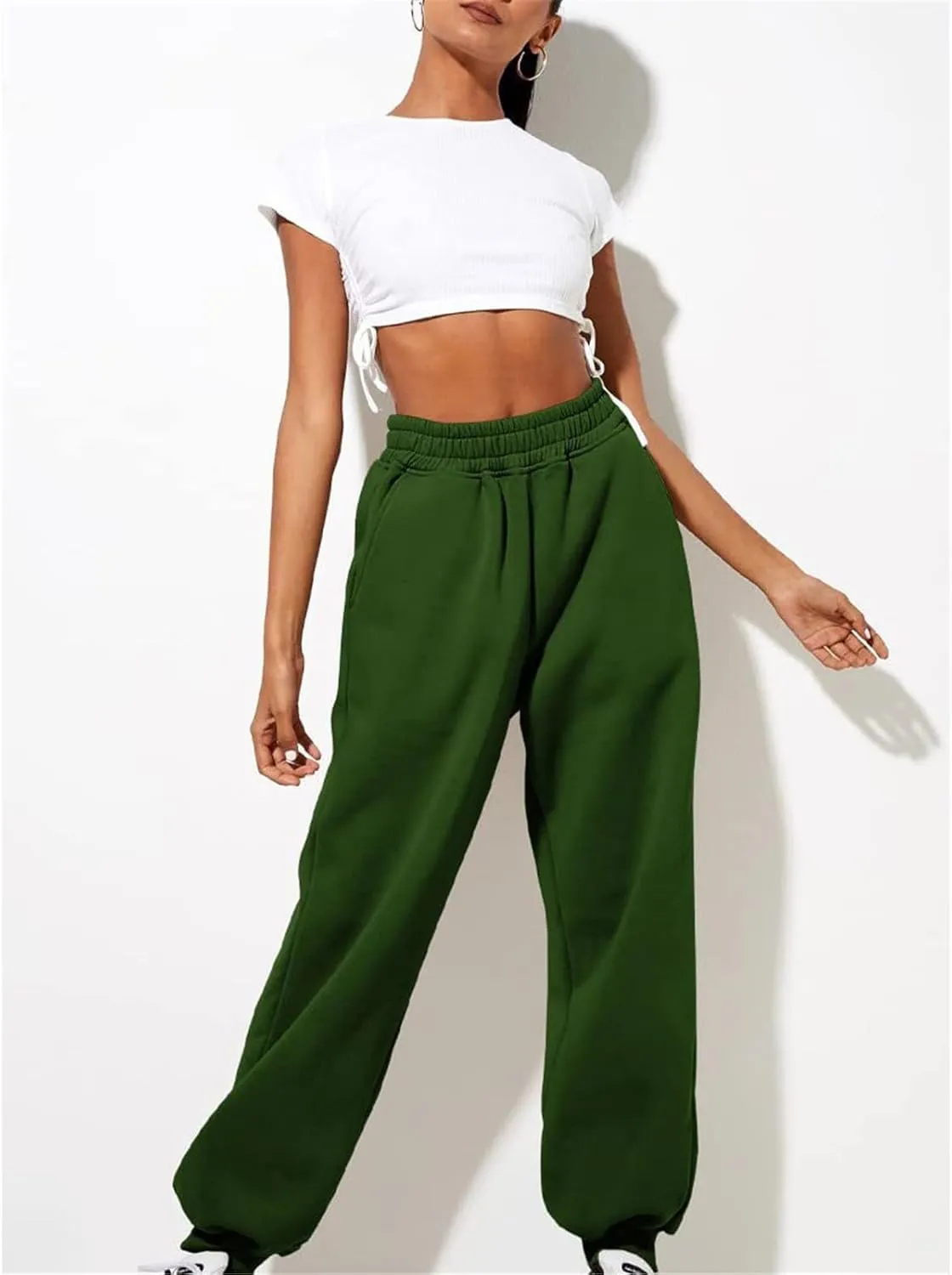Litetao Women’s Fall Baggy Fleece Sweatpants Gym Joggers Pants Athletic Sporty Trousers Cute Sweatpants for Teen Girls A3092