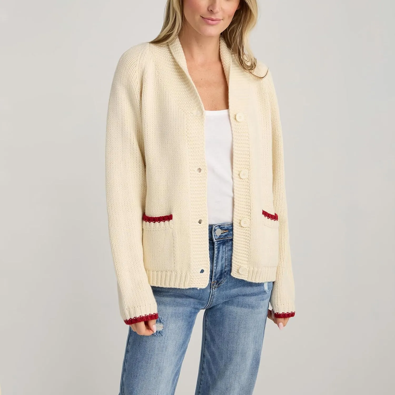 Lobster Cardigan Sweater for Women Chunky Button Down Sweater Coat Y2k Oversized Lobster Print Cardigans