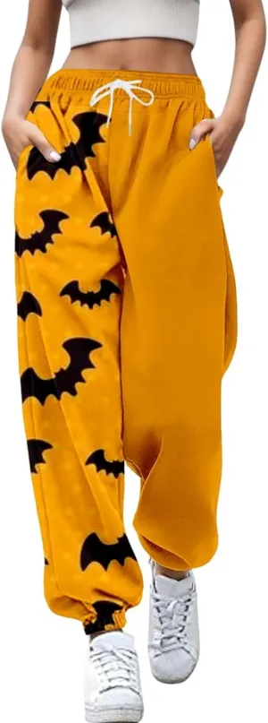 Loose Fit Wide Leg Trouser Pants Pants Workout High Waisted Yoga Pants with Pockets Pockets Sport Casual Printed