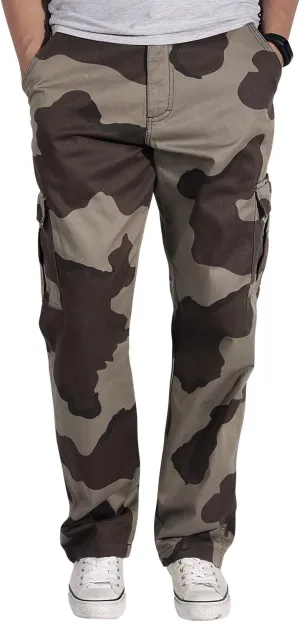 Match Men's Loose-Fit Straight Stretch Twill Cargo Pants (38, 6039M Multi-max)