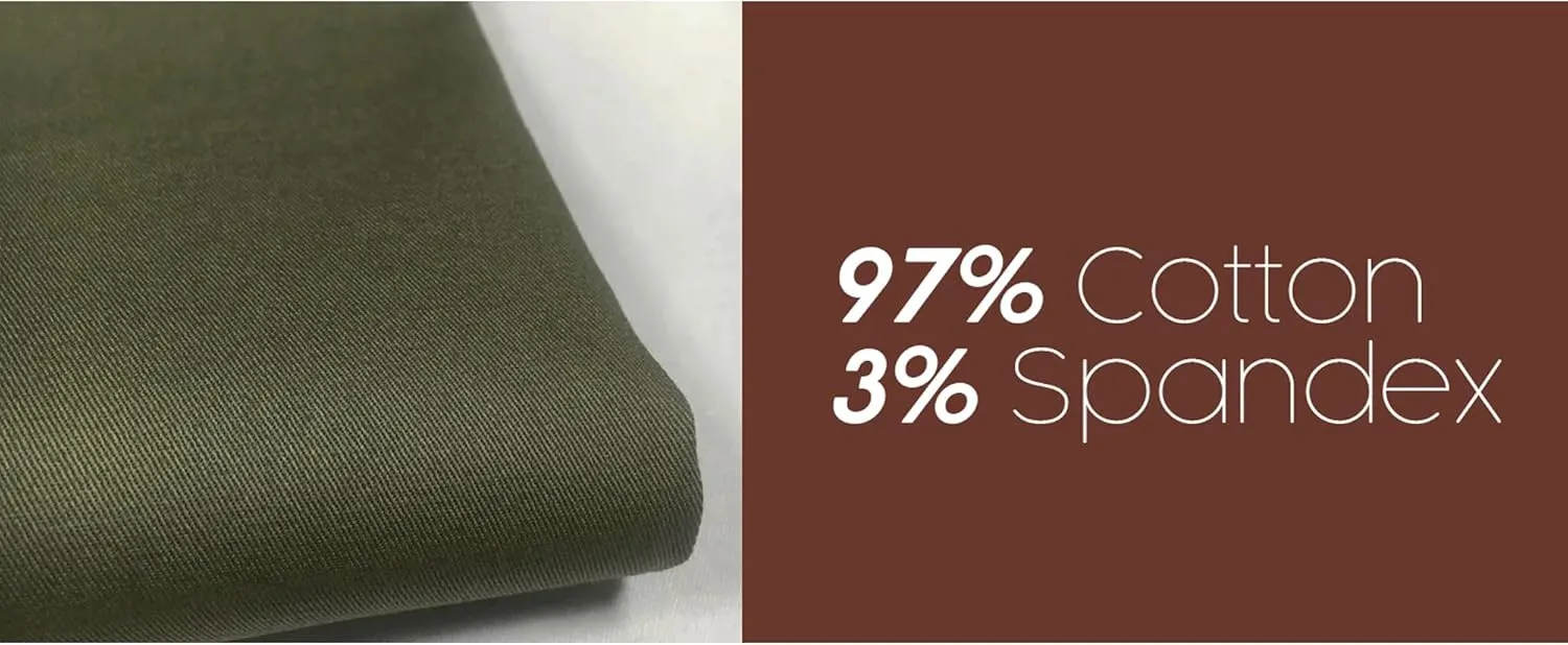 Men's 2-Pack Classic Cotton Stretch Twill Jogger Pants