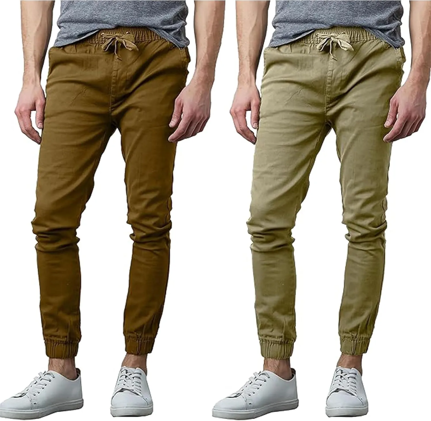 Men's 2-Pack Classic Cotton Stretch Twill Jogger Pants