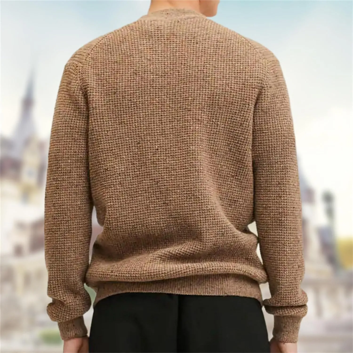 Mens Button Down Cardigan Sweaters Cable Knitted Ribbed Men Jackets Casual Long Sleeve Knitwear Cardigans