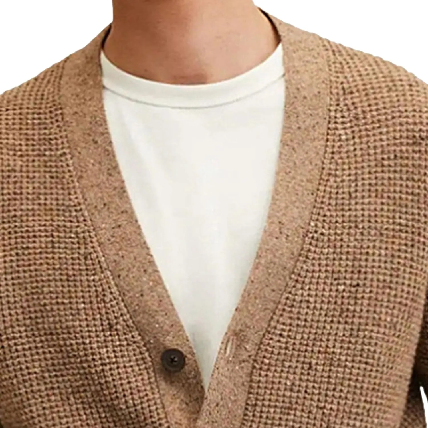 Mens Button Down Cardigan Sweaters Cable Knitted Ribbed Men Jackets Casual Long Sleeve Knitwear Cardigans