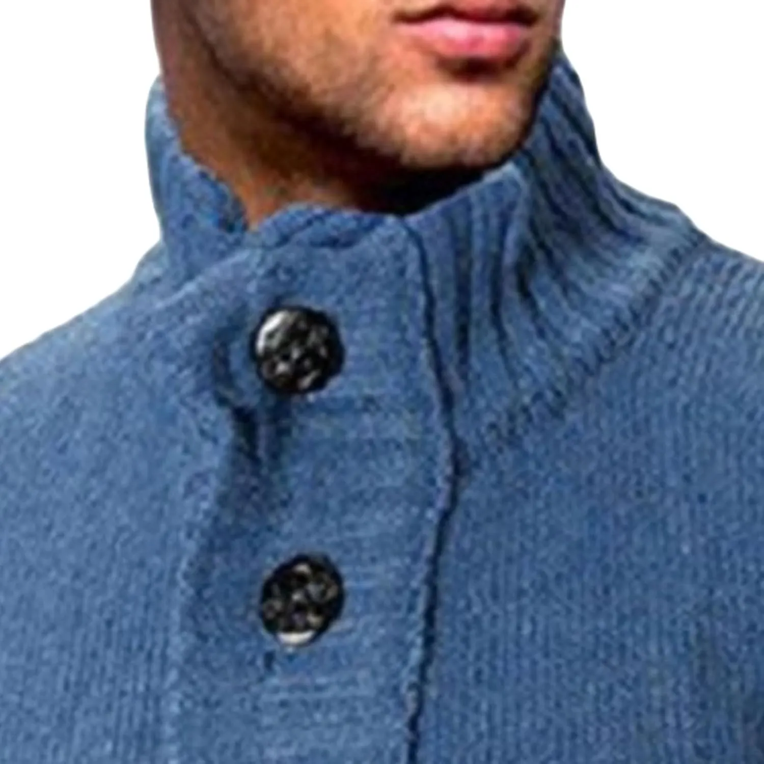 Men's Button Down Ribbed Cardigan Sweaters Stand Collar Cable Knit Sweater Loose Fit Long Sleeve Casual Cardigans