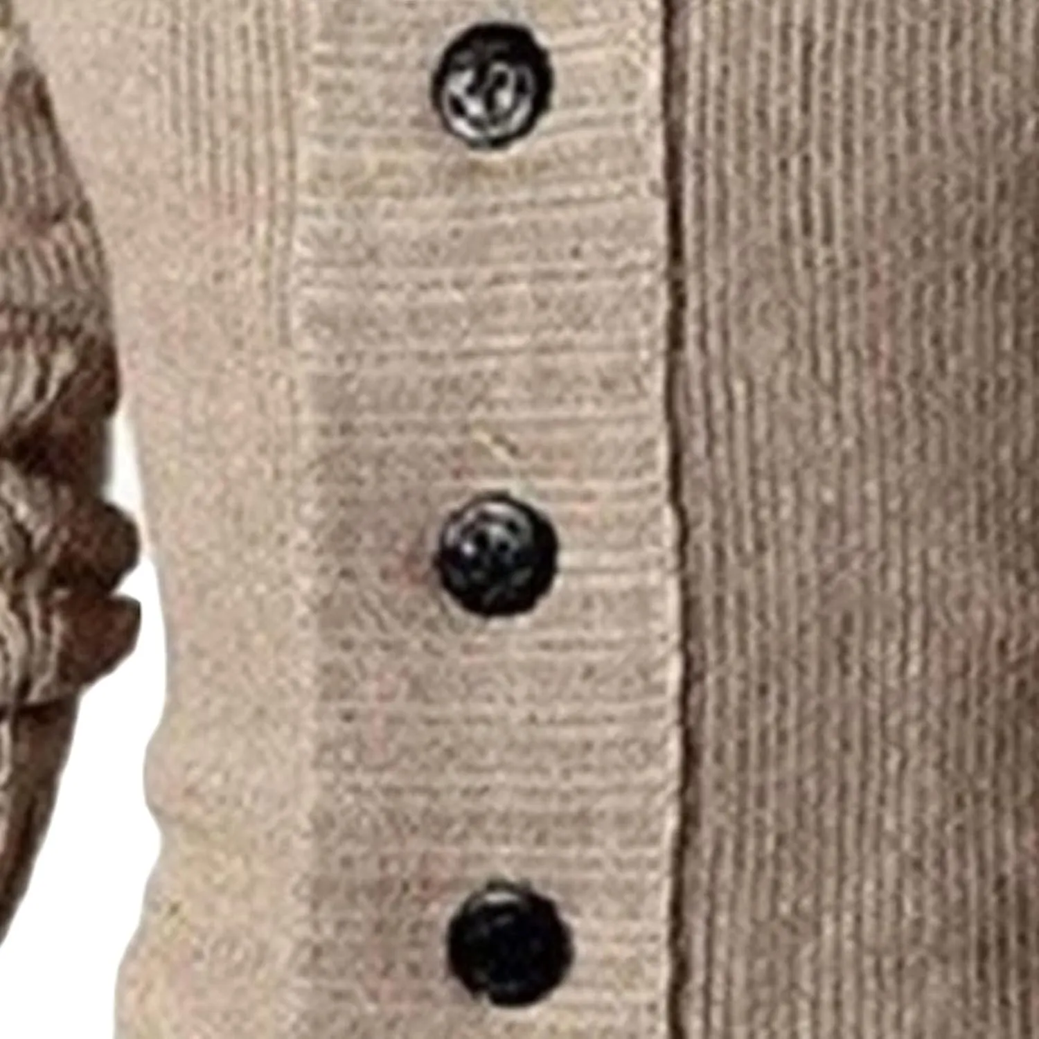 Men's Button Down Ribbed Cardigan Sweaters Stand Collar Cable Knit Sweater Loose Fit Long Sleeve Casual Cardigans