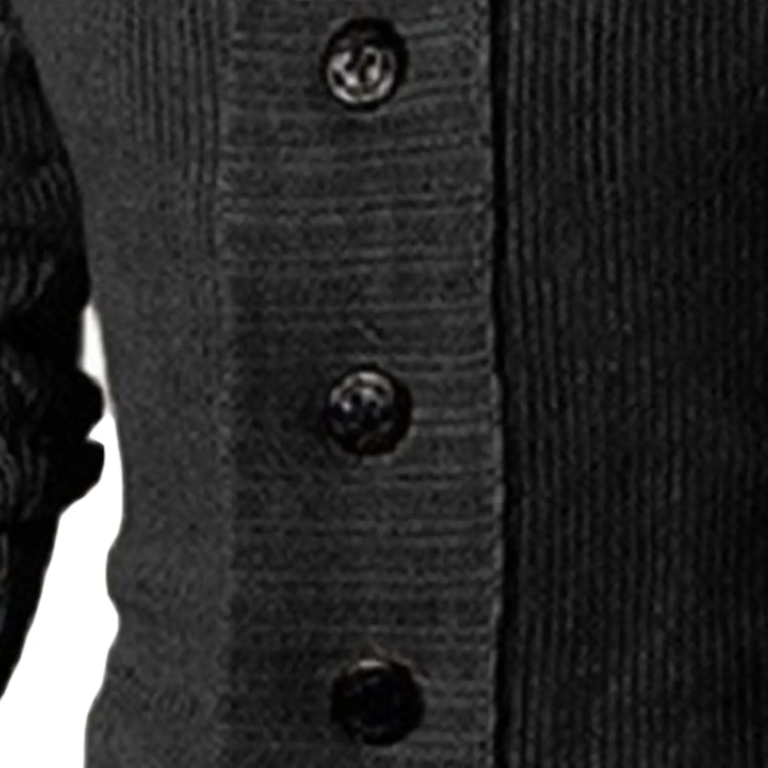 Men's Button Down Ribbed Cardigan Sweaters Stand Collar Cable Knit Sweater Loose Fit Long Sleeve Casual Cardigans