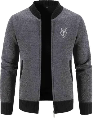 Mens Cardigan, Mens Cable Knit Cardigan Sweater Shawl Collar Loose Fit Long Sleeve Casual Cardigans with Pockets