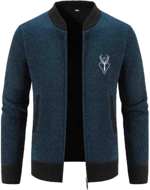 Mens Cardigan, Mens Cable Knit Cardigan Sweater Shawl Collar Loose Fit Long Sleeve Casual Cardigans with Pockets