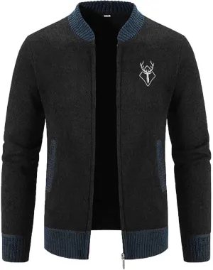Mens Cardigan, Mens Cable Knit Cardigan Sweater Shawl Collar Loose Fit Long Sleeve Casual Cardigans with Pockets