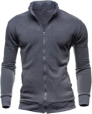 Men's Cardigan Sweater Casual Chunky Knit Lapel Collar Jacket Button Down Long Sleeve Sweater Fall Winter 2024