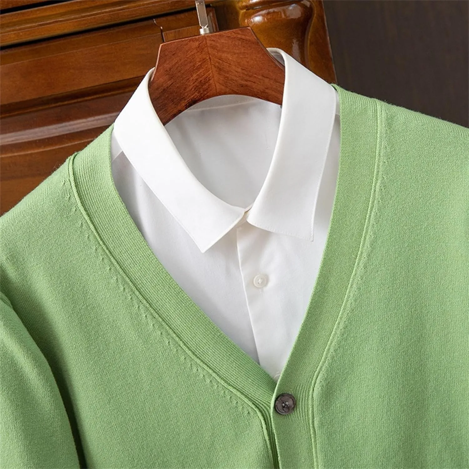 Men's Cardigan Sweaters Long Sleeve Cable Knit Cardigans Slim Fit Casual Button Down Ribbed Sweaters Outerwear