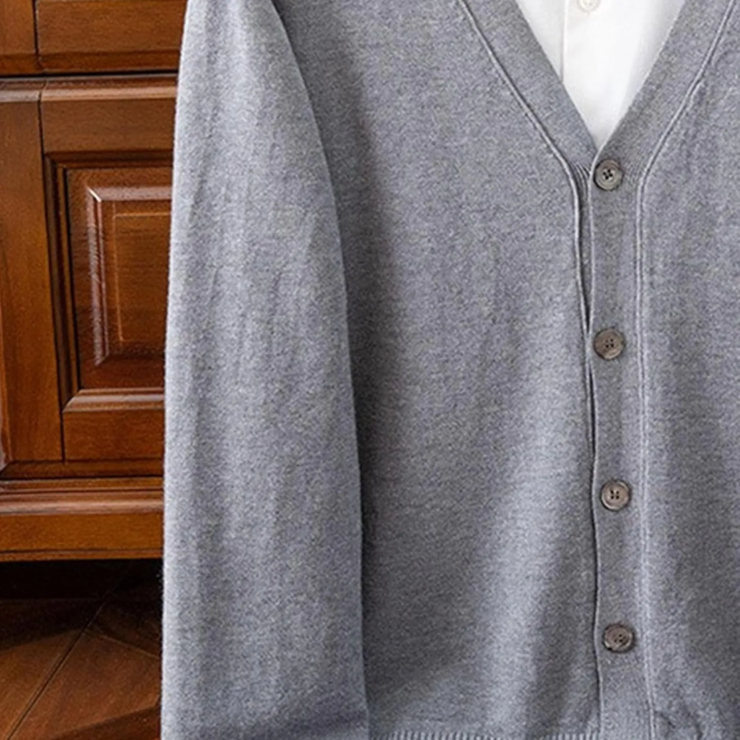 Men's Cardigan Sweaters Long Sleeve Cable Knit Cardigans Slim Fit Casual Button Down Ribbed Sweaters Outerwear
