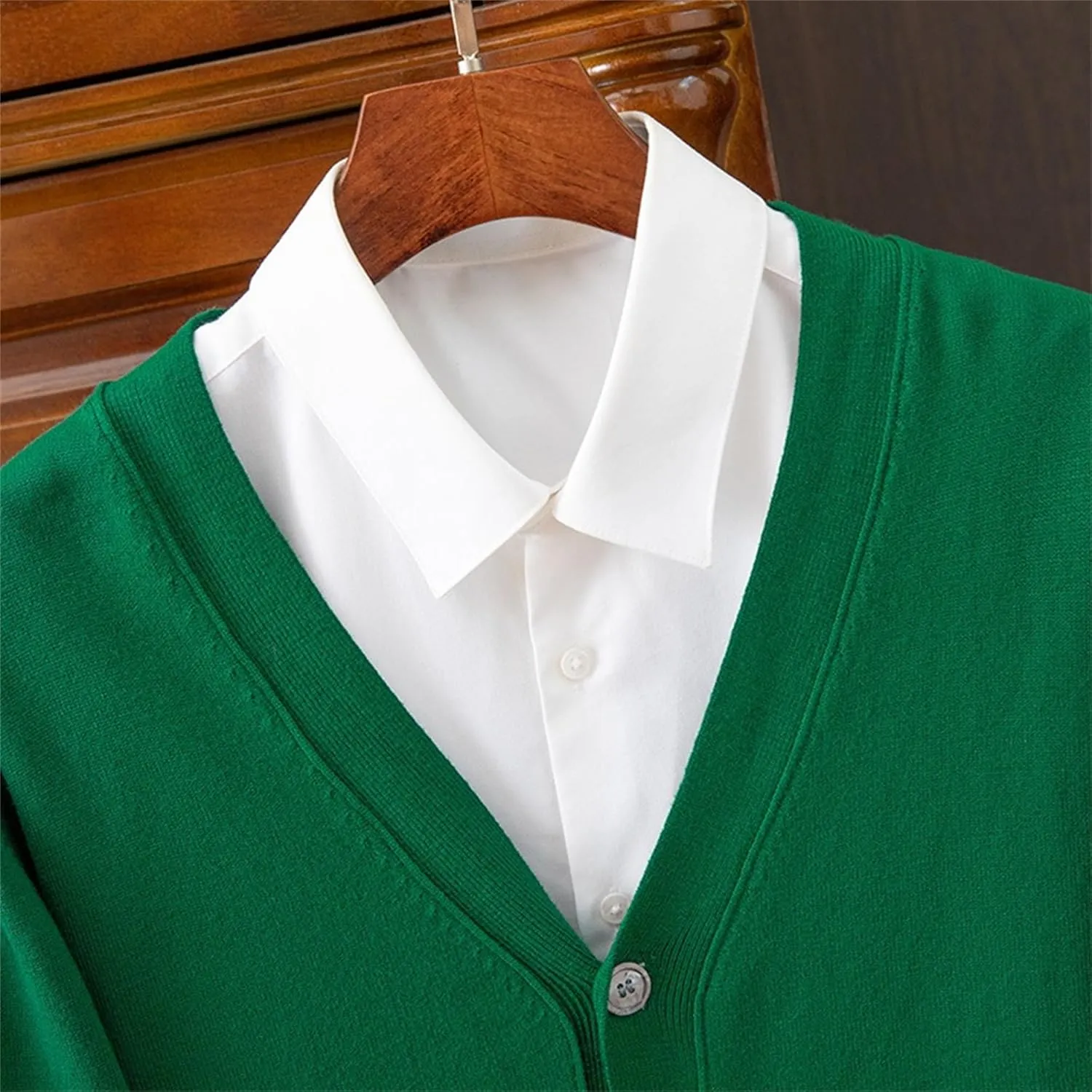 Men's Cardigan Sweaters Long Sleeve Cable Knit Cardigans Slim Fit Casual Button Down Ribbed Sweaters Outerwear