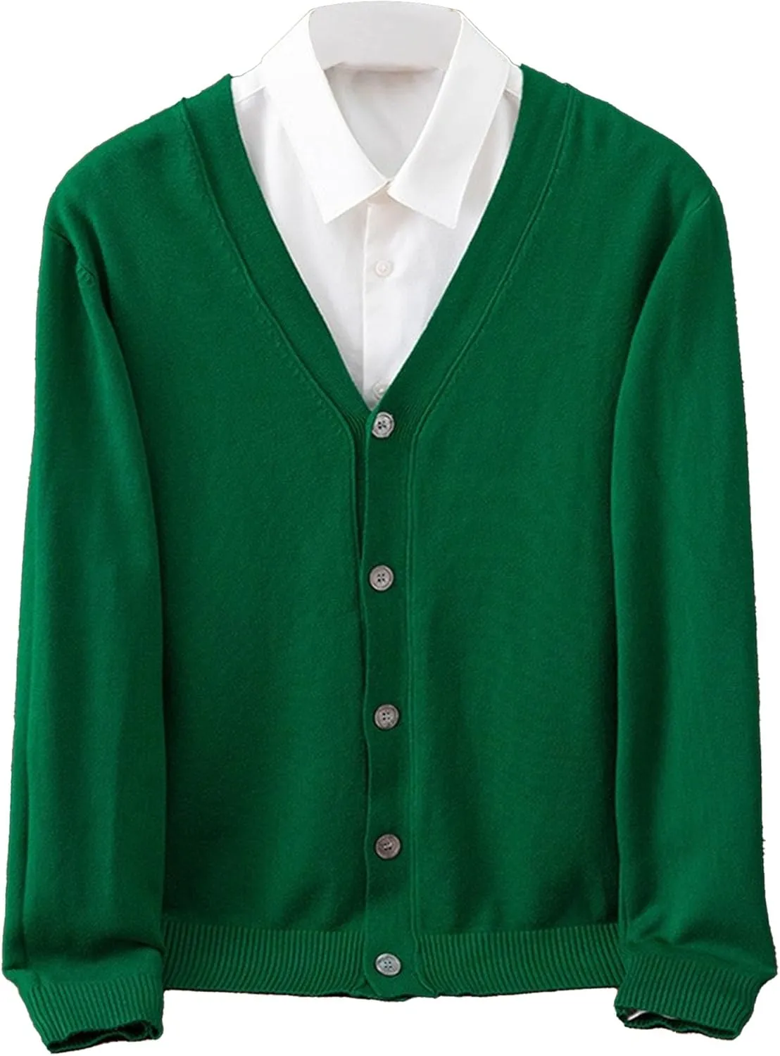 Men's Cardigan Sweaters Long Sleeve Cable Knit Cardigans Slim Fit Casual Button Down Ribbed Sweaters Outerwear