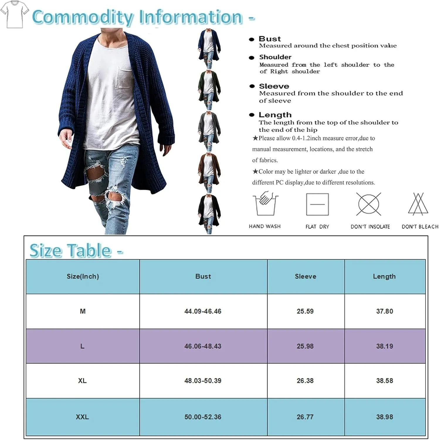 Men's Cardigan Sweaters with Buttons Knitted Lapel Oversized Cardigan Sweater Lightweight Warm Lounge Winter Cardigan