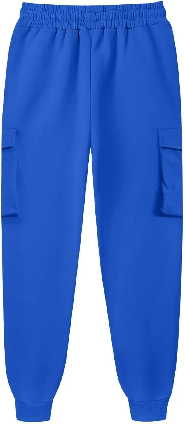 Mens Cargo Pants Casual Color Mens Pants Pocket Bodybuilding Men's Track Training Pants Loose Straight Sweatpants
