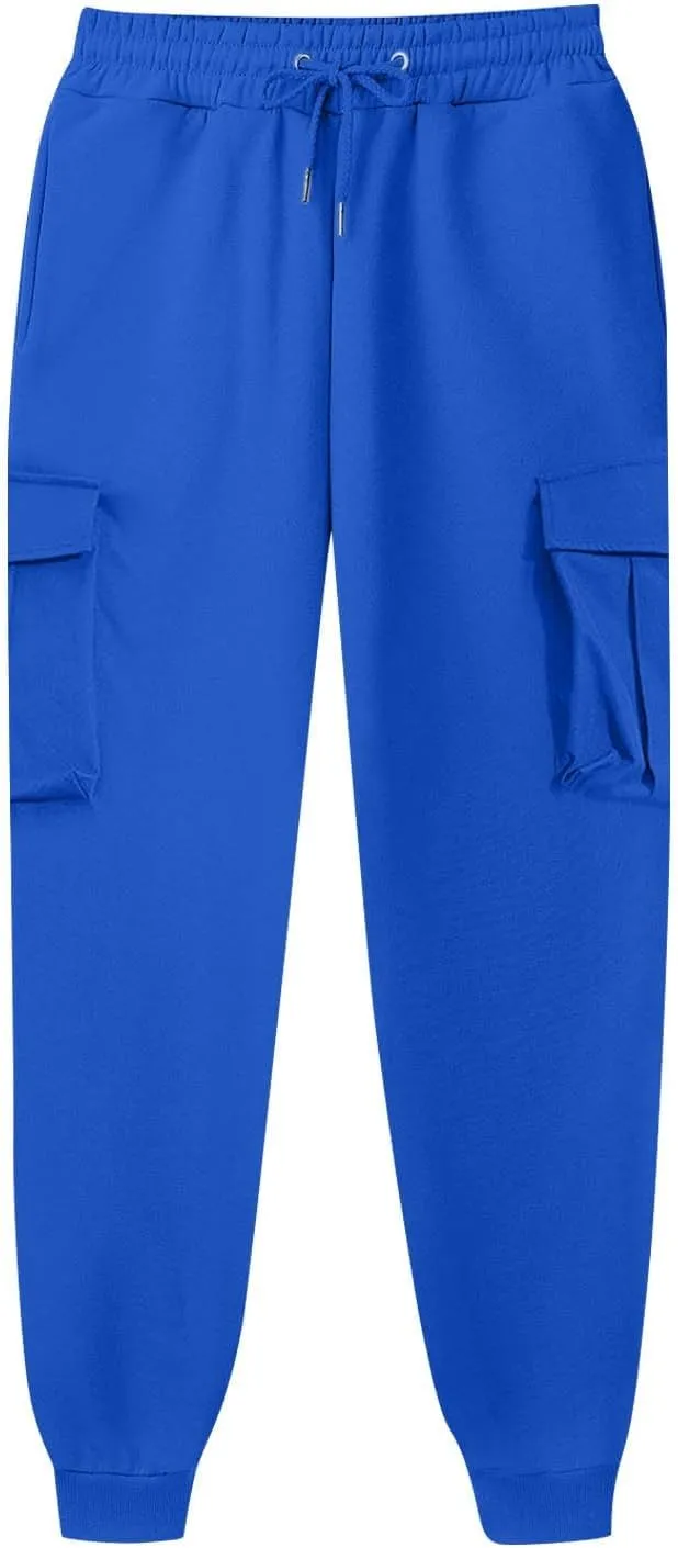 Mens Cargo Pants Casual Color Mens Pants Pocket Bodybuilding Men's Track Training Pants Loose Straight Sweatpants