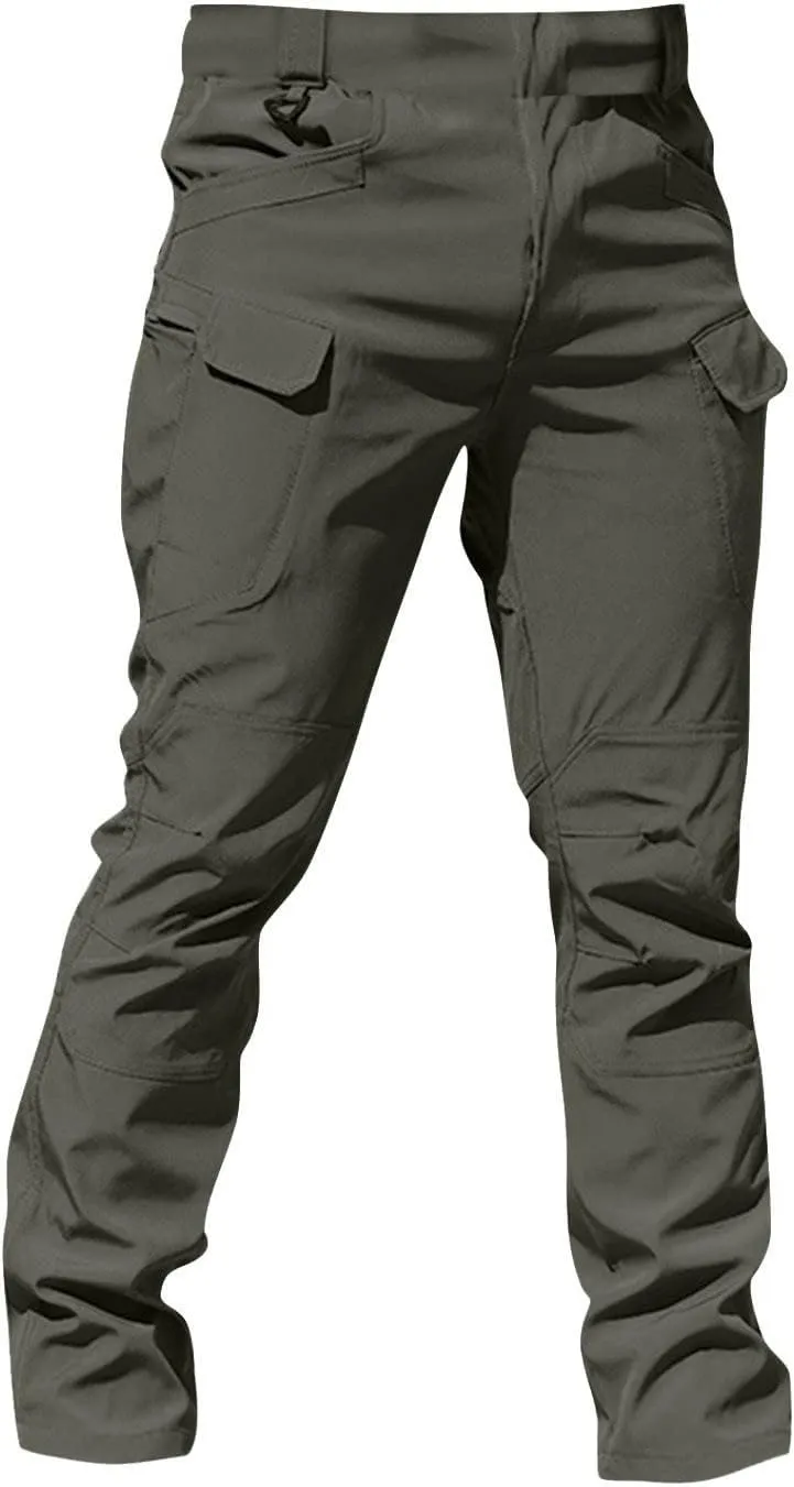 Men's Cargo Pants Slim Fit Multi Pockets Work Pants Ripstop Stretch Regular Fit Pants Outdoors Trousers Fashion