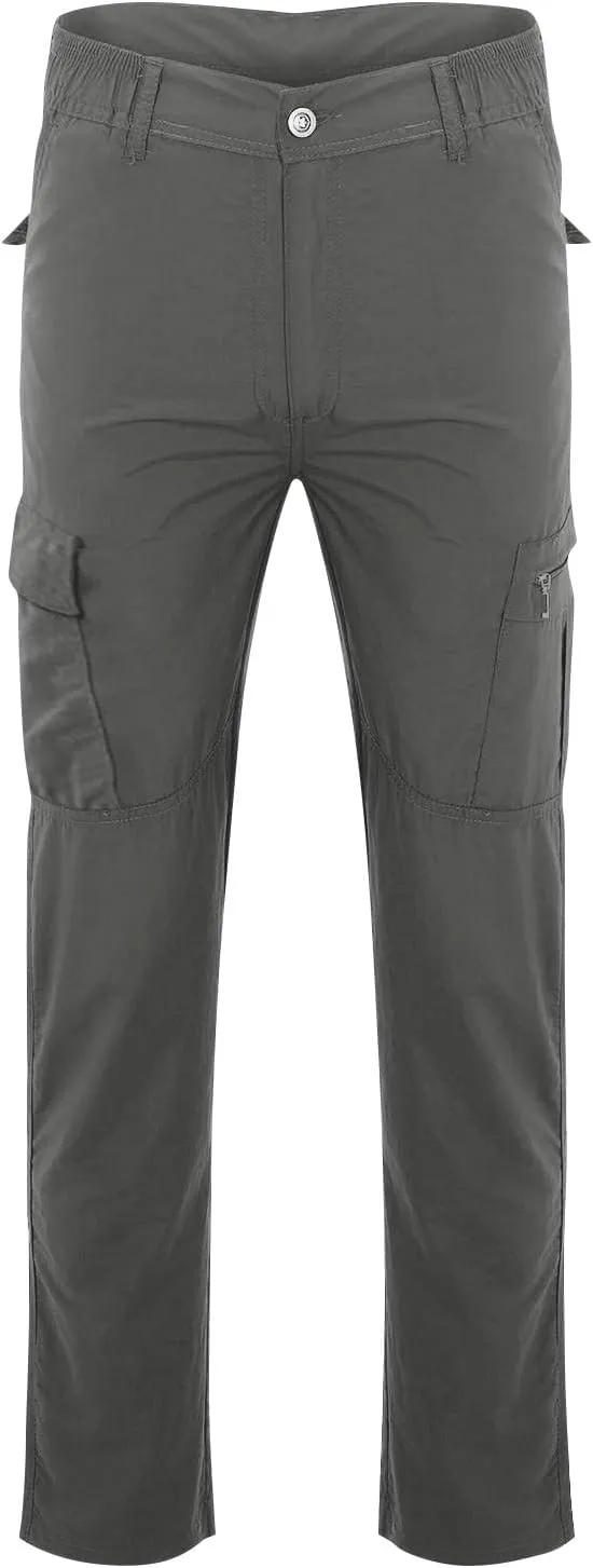 Mens Cargo Pants Stretch Camping Waterproof Outdoor Hiking Pants Travel Lightweight Camouflage Resistant Work Pants