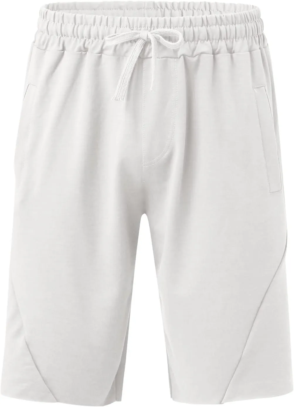 Men's Cargo Shorts Elastic Waist Lightweight Casual Classic Outdoor Jogger Lounge Cotton Shorts with Pockets