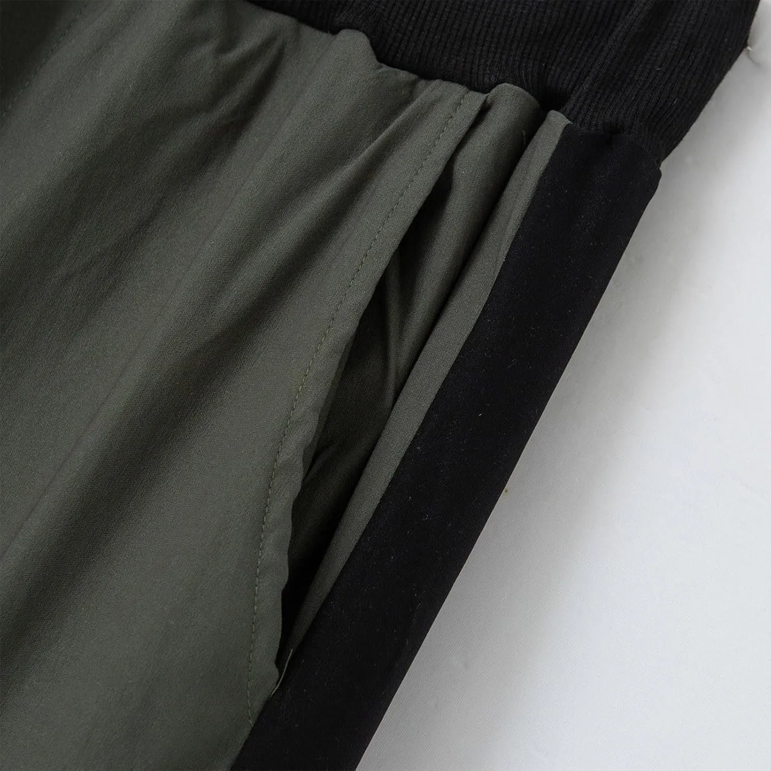 Men's Casual Cotton Cargo Pants Elastic Waist with Belt Cargo Men's Cargo Pants Elastic Waistband Chino Slim Skinny