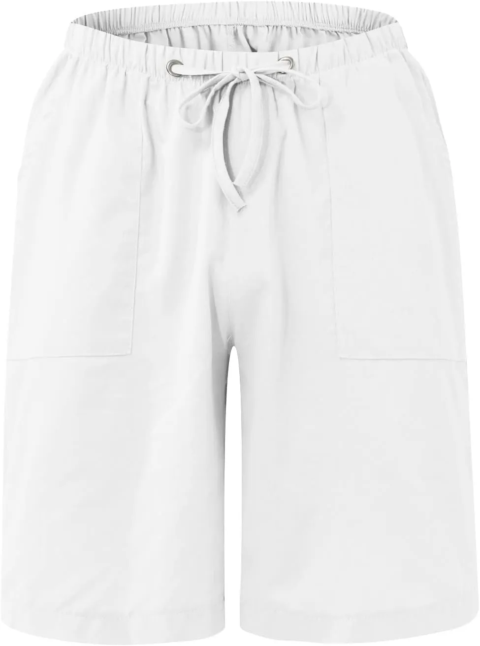 Men's Casual Cotton Linen Shorts Flat Front Short Pant Regular Fit Pants Workout Jogging Beach Shorts Breeches